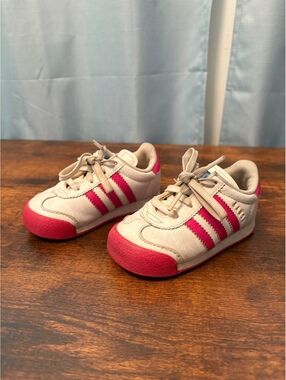 Adidas Originals Samoa White Pink Toddler Shoes Girls Size 6K